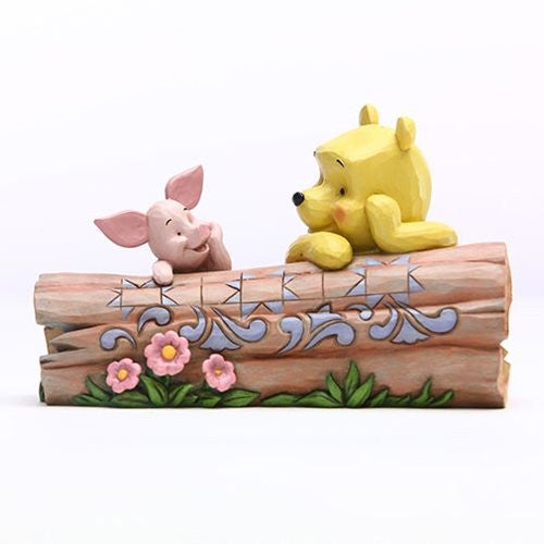 Winnie The Pooh & Piglet Log Conversation Figurine Disney Traditions By Jim Shore