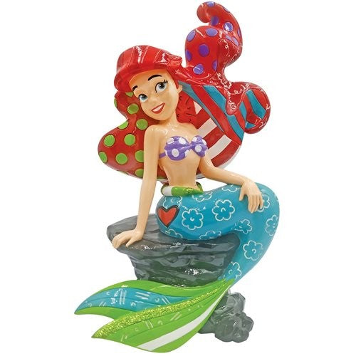 Disney Britto The Little Mermaid Ariel On Rock Figurine #6009052