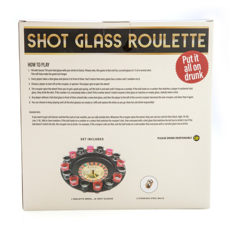 Drinking Game Shot Glass Roulette